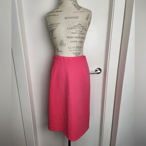 70s Pink Crimped Midi Skirt Union Made